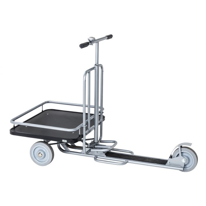 Trottinette industrielle avec plateforme de chargement de 200 kg et un frein à pédale - Kongamek_0