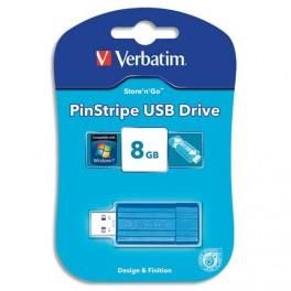 VERBATIM CLÉ USB PINSTRIPE 8GB BLEUE