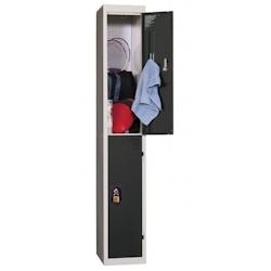 Vestiaires 2 cases x 1 colonne - En kit - Anthracite - Largeur 40cm - PROVOST - gris acier 207001863_0