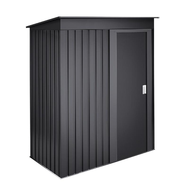Wasabi - Armoire de Rangement Extérieur 1,39m2 Neat Anthracite - 162x86x181cm - Porte coulissante - Toit incliné - Couleur vert - Abri de jardin mé_0