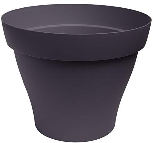 Pot de fleur POETIC Jardin Roméo - Noir Violine - PRO25NV - Rond, intérieur et extérieur, 5.2L_0