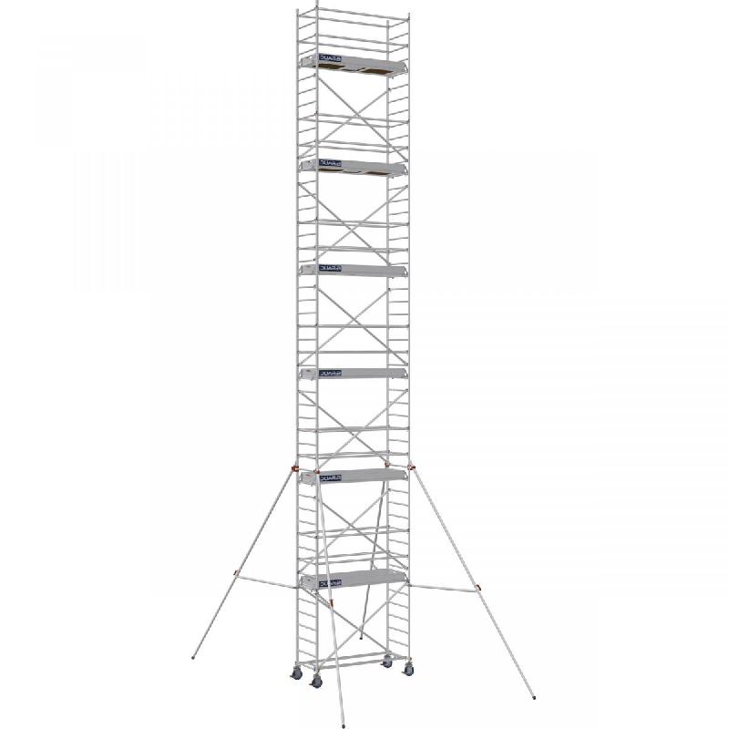Échafaudage roulant aluminium DOCKER 85 version lisses - Hauteur de travail : 13,90 m - DUARIB - 7120120_0