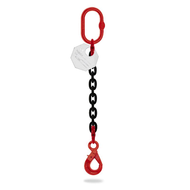Élingue chaîne 1 brin - diamètre 8 mm - crochet automatique - sans crochet raccourcisseur - ECA10802_0