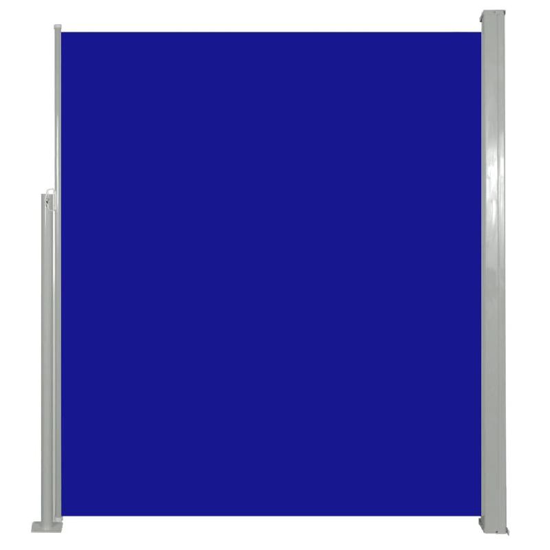 AUVENT PARAVENT STORE BRISE-VUE LATÉRAL RÉTRACTABLE DE PATIO JARDIN TERRASSE BALCON PROTECTION VISUELLE ÉCRAN 160 X 500 CM BLEU 02_0007093_0