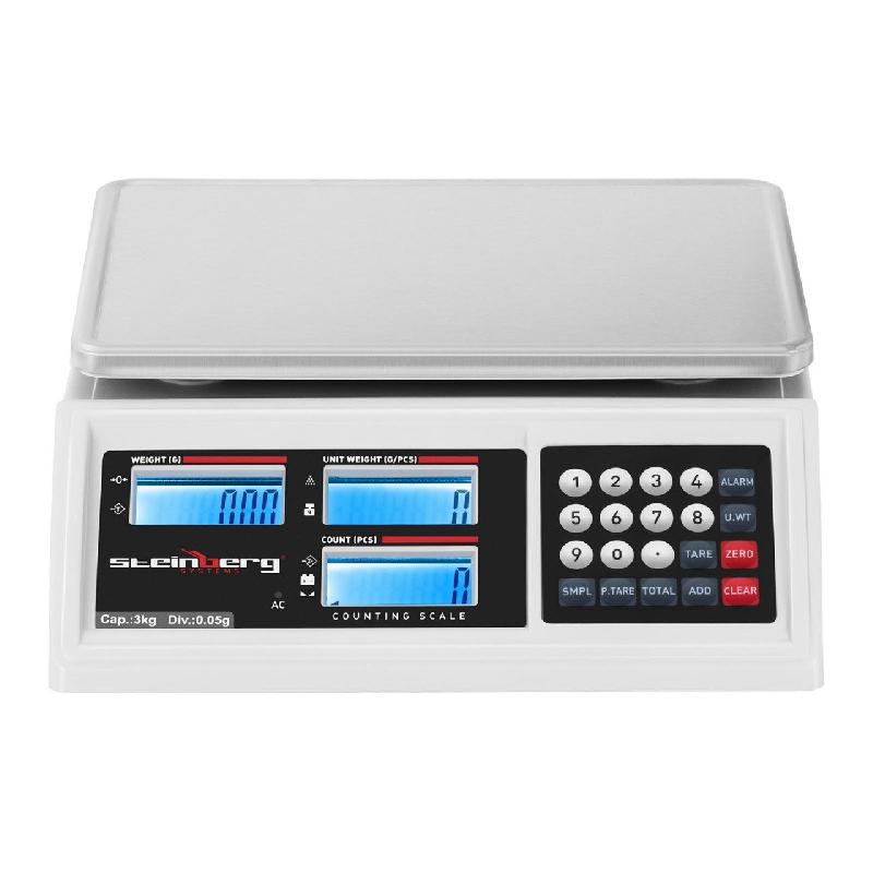 Balance compteuse - 15 kg / 0,2 g - Batterie 80 h - Plastique ABS et plateau inox - 14_0000023_0