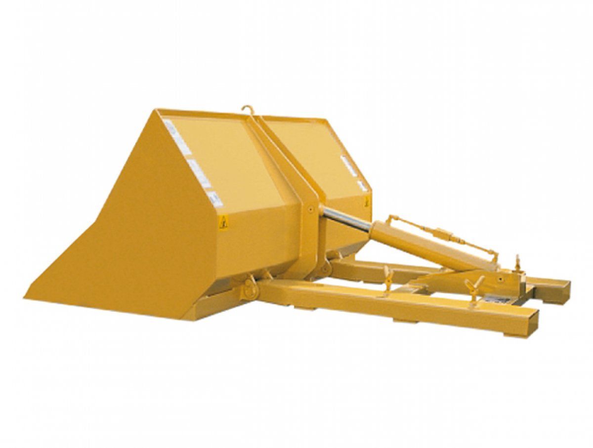 Blifi88 - Benne à enfourcher 550L - Iesse - Déplacer céréales, terrain, sable - Système hydraulique - Largeur 1550 mm_0