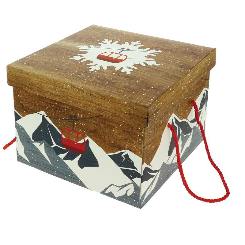 Boite carrée pliante Chalet 27x27 -_0