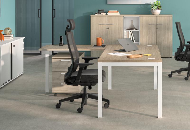 Bureau avec retour droit Céleste_0