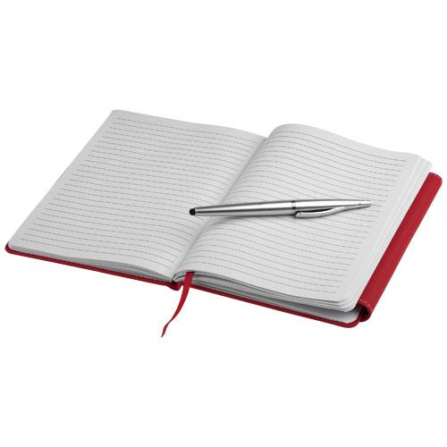 Carnet de notes A5 avec fermeture magnétique et stylet stylo bille Horsens - 80 pages lignées (70 g/m²)_0