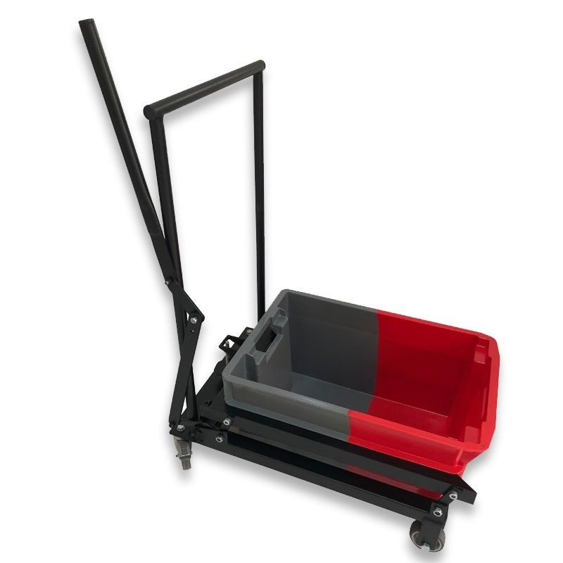 Chariot porte bac - bac en plastique - charge 250 kg - CHAPORBAC - acier peint - roulettes non-marquantes_0
