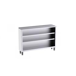Distform - Table inox de comptoir avec 2 étagères sans plan de travail - Profondeur 350 mm - Dimensions 1000x350x350x1050 mm - Réf. 651637184504_0