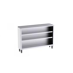 Distform Table Inox de Comptoir 2 Étagères sans Plan de Travail Profondeur 350 mm Acier inoxydable 1000x350x350x1050mm - 651637184504_0