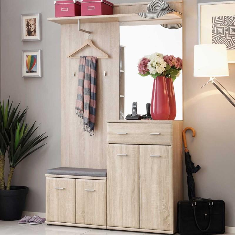 Ensemble vestiaire 5P Armario II 203cm chêne - Design contemporain - Paris Prix_0