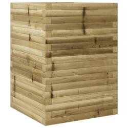 Helloshop26 - Jardinière bac lit surélevé plantes fleurs terrasse jardin 50 x 50 x 68,5 cm bois de pin imprégné marron 02_0037668 - 3000213923384_0