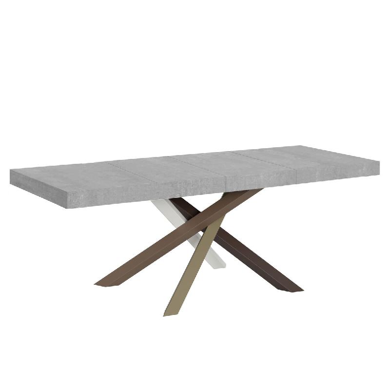 Itamoby Table Extensible 160/420X90 Cm Volantis Premium Pieds Ciment Multicolores 4/C - gris VE160PRE64ALL-CM_0