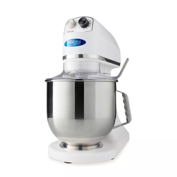 Mixer planétaire Maxima - 7 L - jusqu'à 2 kg de pâte - blanc - 11 vitesses - silencieux et robuste_0