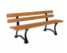 Promo lot de 5 bancs en bois et fonte - SARAGOSSE_0