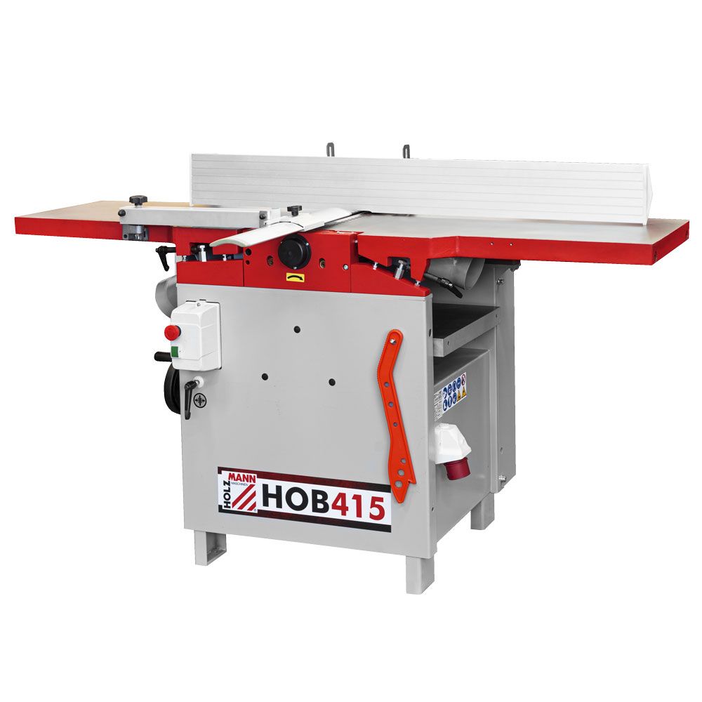 Raboteuse-dégauchisseuse professionnelle Holzmann HOB415 - 400V - Tables en fonte rectifiées - Guide inclinable 90° à 45°_0