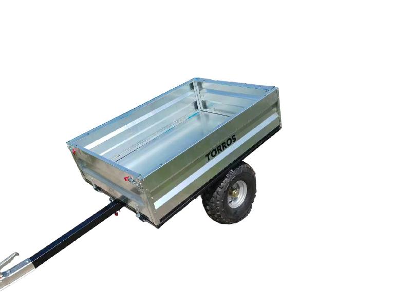 Remorque simple essieu 350kg benne galvanisée basculante 1200x850x300 mm Torros AHR350B_0