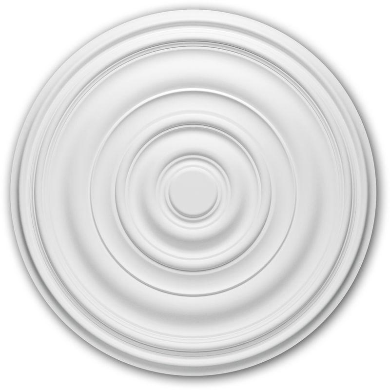 ROSACE 156018 PROFHOME ÉLEMENT DÉCORATIVE ÉLEMENT POUR PLAFOND DESIGN INTEMPOREL CLASSIQUE BLANC Ø 74,5 CM