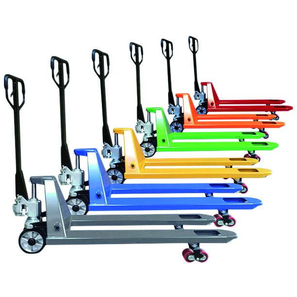 Transpalettes manuels premium TMP 2.5T - robuste avec timon ergonomique et roues Ø 200 mm - marque Romus_0