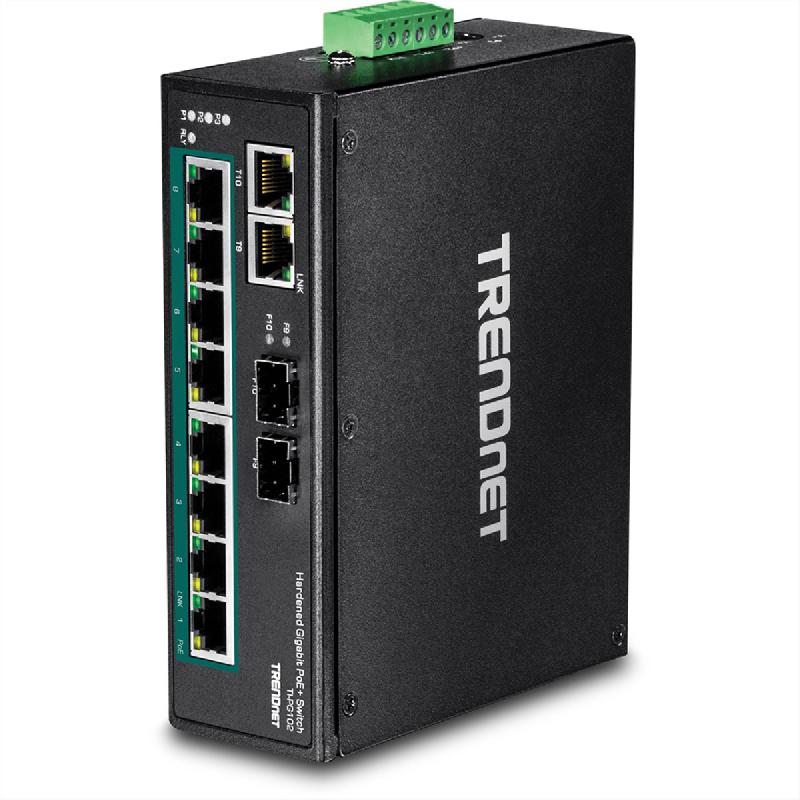 TRENDnet TI-PG102 Switch Rail DIN PoE+ Gigabit industriel à 10 ports_0