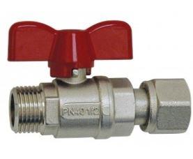 Vanne à sphère à décompression - mâle / femelle avec écrou tournant - réf. RPM - fluides gazeux et liquides_0