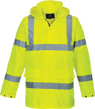 Veste de pluie réfléchissante Lite Traffic jaune S160 - Taille L - Certifiée CE et EN ISO 20471 Classe 3_0
