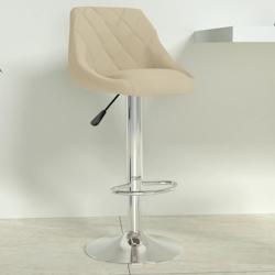 VidaXL Tabouret De Bar Crème Velours - beige 335293_0