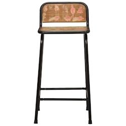 VidaXL Tabourets De Bar Lot De 2 46x35,5x80cm Bois Massif Récupération - 4013532_0