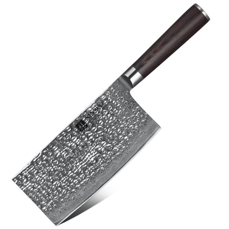 XinZuo - Couperet Damas (couteau de chef chinois) - Série B1H He - multicolore B1H-DC_0