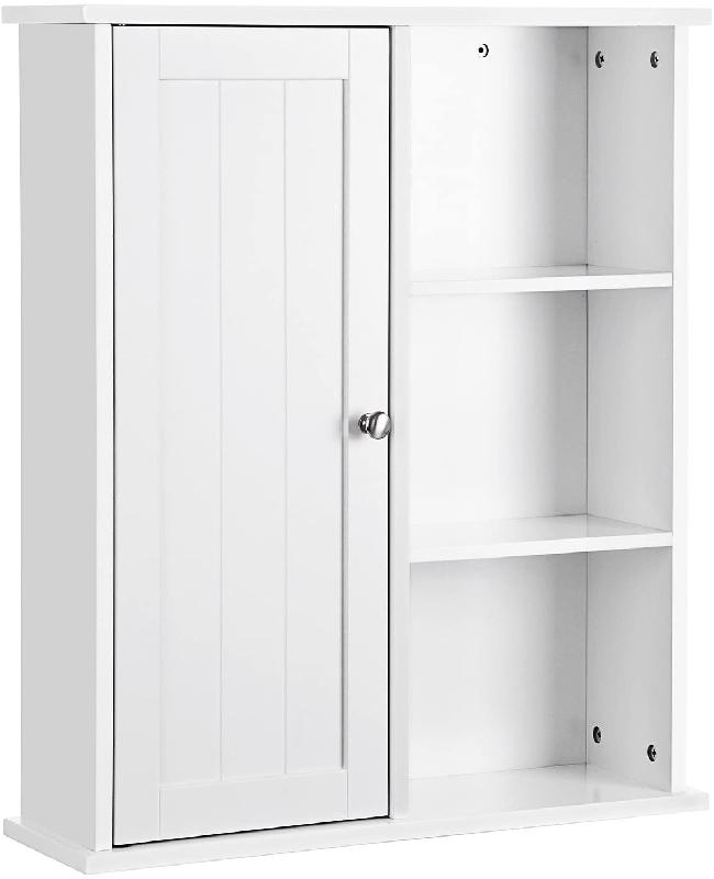 ARMOIRE MURALE ARMOIRE À PHARMACIE ÉTAGÈRES SALLE DE BAIN 71 CM MDF BLANC 12_0000186_0