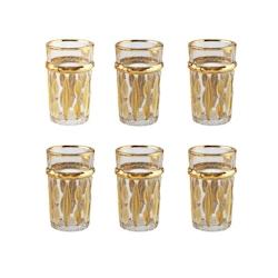 Aulica Tasses à thé dorées orientales - lot de 6 - doré 183801_0