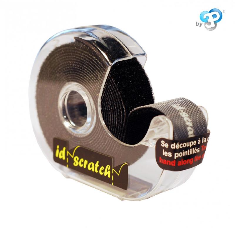 Bande auto-agrippante ID-SCRATCH - 2000 cm x 20 mm - Noir - Polypropylène_0