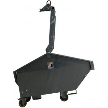 Benne à déchets passe-porte PA PP - faible largeur, palonnier automatique, capacité 500L_0