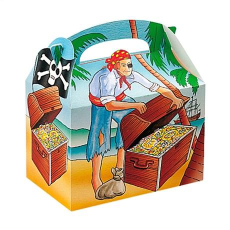 BOÎTE REPAS ENFANT MOTIF PIRATES 17X16X10 CM (VENDU PAR 300)