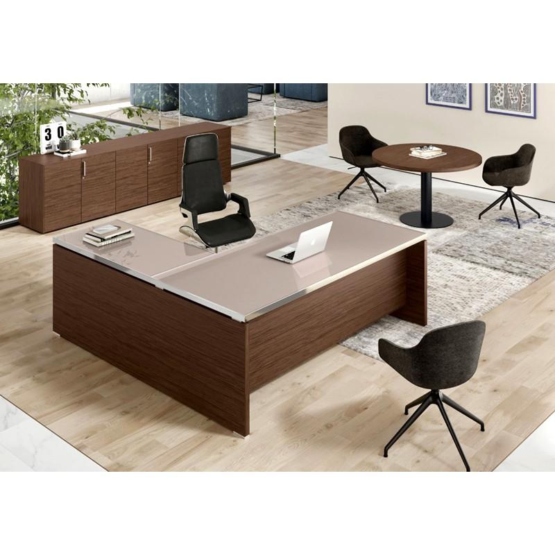 Bureau Odéon classique clair - personnalisable haut de gamme - bureau de direction_0