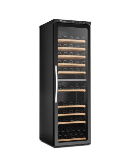 Cave à vin 1 porte vitrée deux zones de 169 bouteilles  Référence: CV450-PV-2T_0