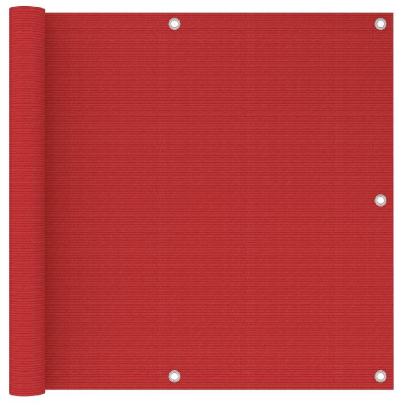 ÉCRAN DE BALCON BRISE PARE VUE PROTECTION CONFIDENTIALITÉ 90 X 300 CM PEHD ROUGE 02_0010361_0