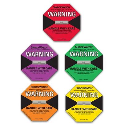 Étiquette autocollante indicateurs de choc - Shockwatch, pour éviter chutes et manutentions brutales_0
