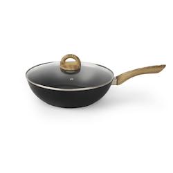 Excelsa wok Sakura aluminium 46x13x29 cm noir - noir aluminium 64569_0
