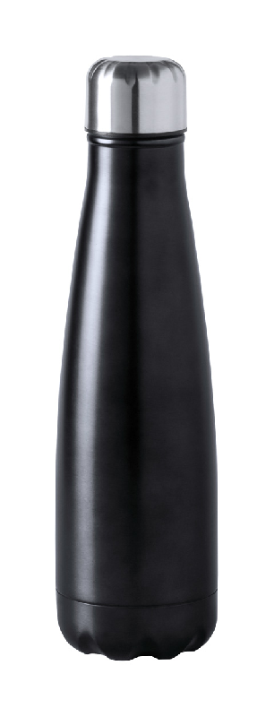Gourde en acier inoxydable - 630 ml - bouchon sécurisant - couleur noire_0