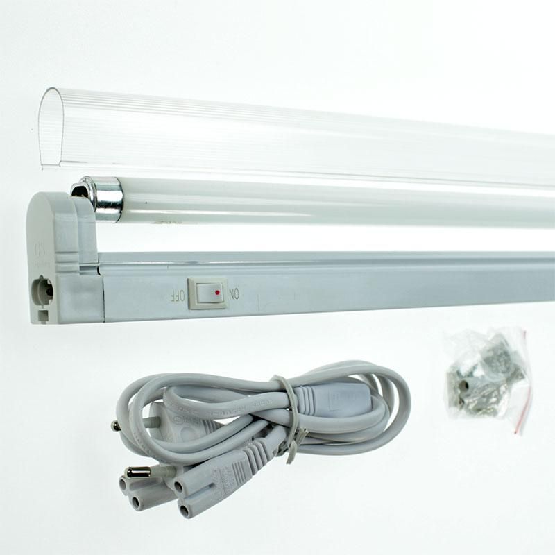 Réglette minilight 8w /840 t5 230v +diffuseur 22x42x332mm + câble alimentation 2p 6a_0