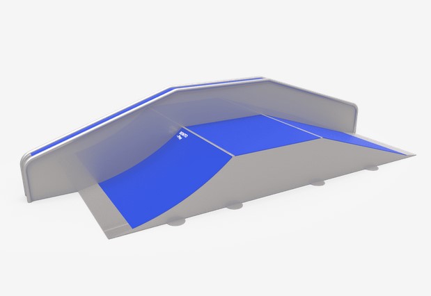 Rampe skate Launch Box and Bauer Box 60 BA JSK1023-KB - Construction modulaire en acier et polyester résistant_0