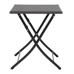 Table carrée pliante en rotin PE Bolero 600mm - GAGL302_0