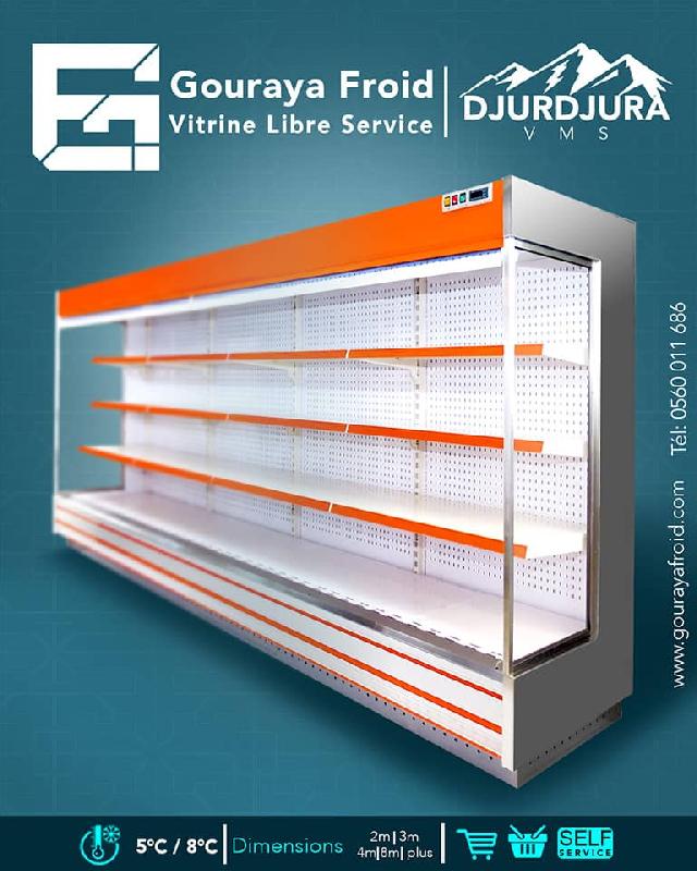 Vitrine libre-service réfrigérée DJURDJURA VMS - réfrigération ventilée 5°C à 8°C - structure robuste avec panneaux sandwiches_0