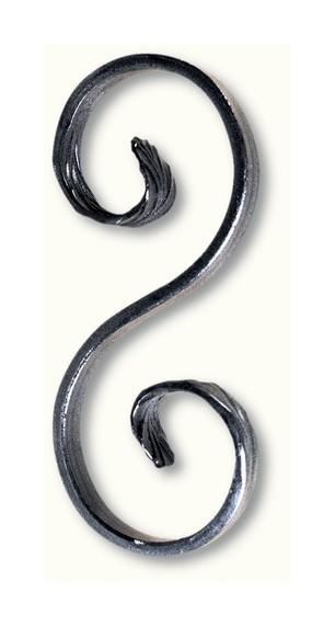 DECO FER FORGE Volute en S 350X110