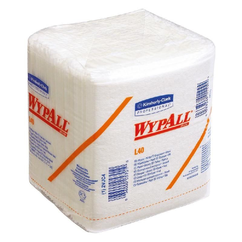 WYPALL* ESSUYAGE WYPALL - L40 - NON TISSÉ BLANC - SACHET DE 56 FEUILLES