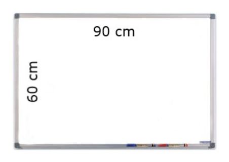 Tableau de bureau vidaXL Tableau blanc magnétique effaçable à sec