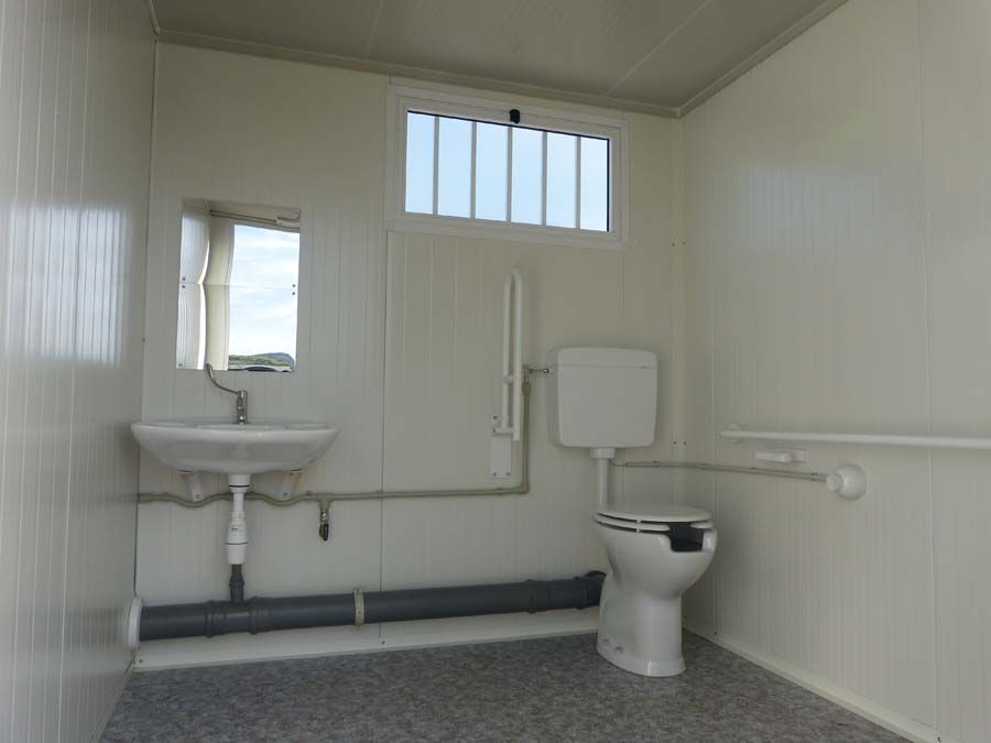 Bungalow sanitaire PMR avec un WC à l'anglaise et un lave main - PMR_0